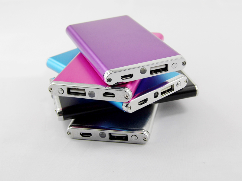 Aluminum shell of polymer mobile power charger with LED light